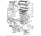 Kenmore 2581068080 grill and burner section diagram