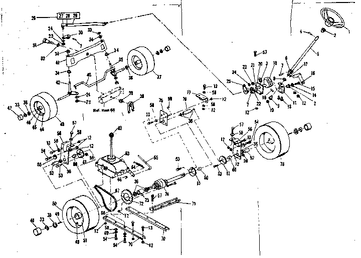 Front and rear axle assembly