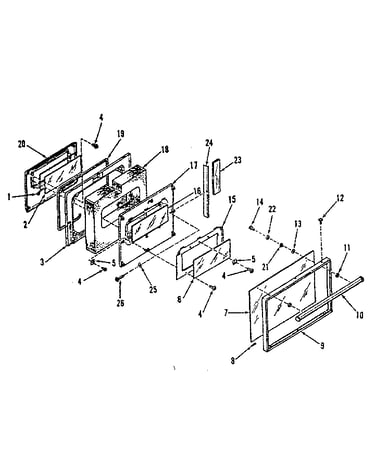 Oven door section