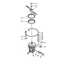 Kenmore 6651777580 heater, pump and lower sprayarm parts diagram
