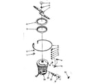 Kenmore 6651777581 heater, pump and lower spray arm parts diagram