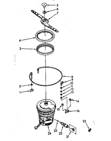 Heater, pump and lower spray arm parts