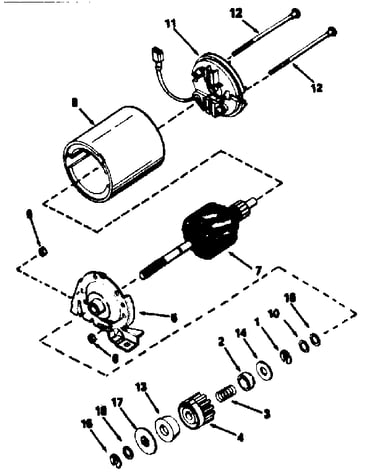 Electric starter motor