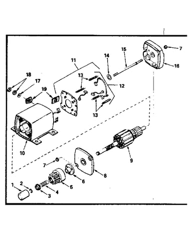 Starter motor no. 33605