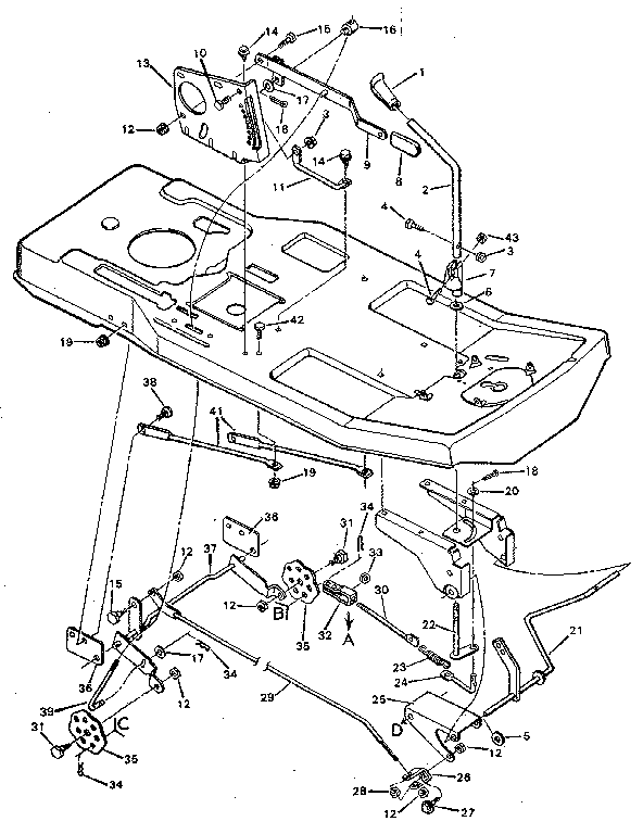 Blade housing suspension