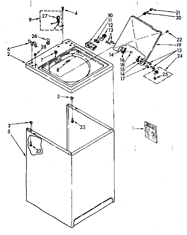 Top and cabinet parts