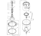 Kenmore 11082671620 agitator, basket and tub parts diagram