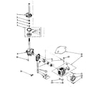 Kenmore 11082671320 brake, clutch, gearcase, motor and pump parts diagram