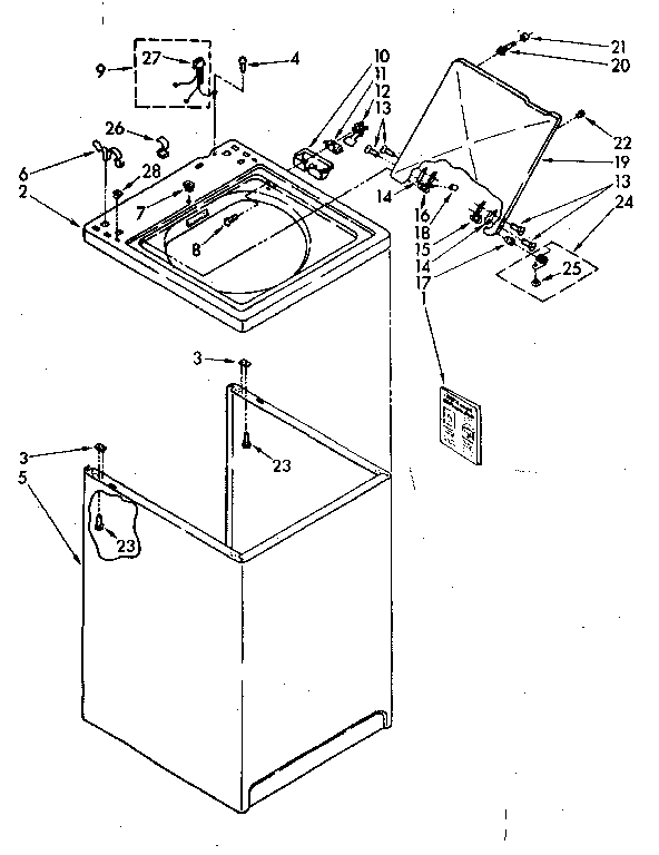 TOP AND CABINET PARTS