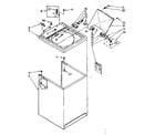 Kenmore 11082672320 top and cabinet parts diagram
