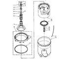 Kenmore 11082672320 agitator, basket and tub parts diagram