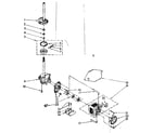 Kenmore 11082672320 brake, clutch, gearcase, motor and pump parts diagram