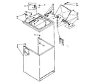 Kenmore 11082681820 top and cabinet parts diagram