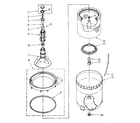 Kenmore 11082681320 agitator, basket and tub parts diagram
