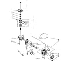Kenmore 11082681720 brake, clutch, gearcase, motor and pump parts diagram