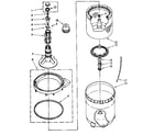 Kenmore 11082682820 agitator, basket and tub parts diagram