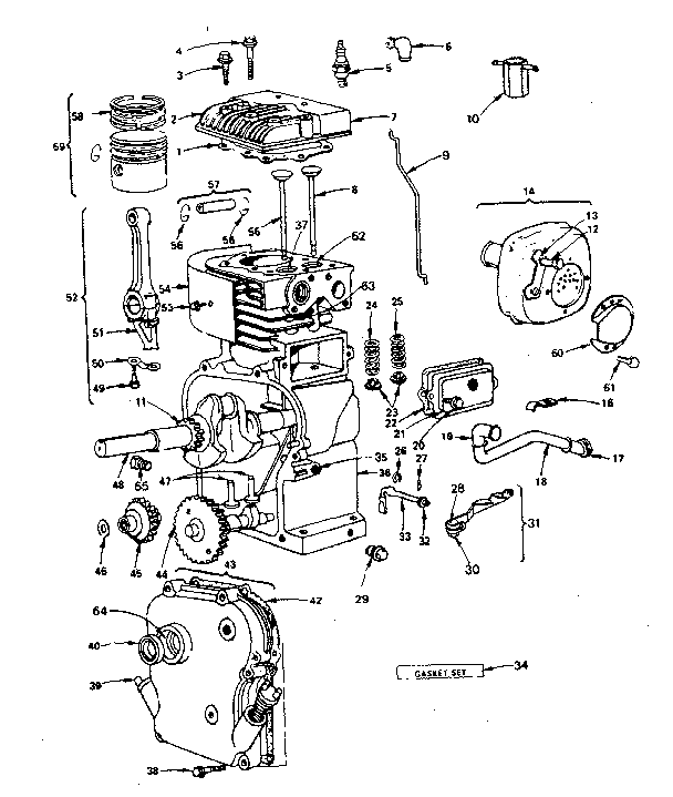 Cylinder and crankcase