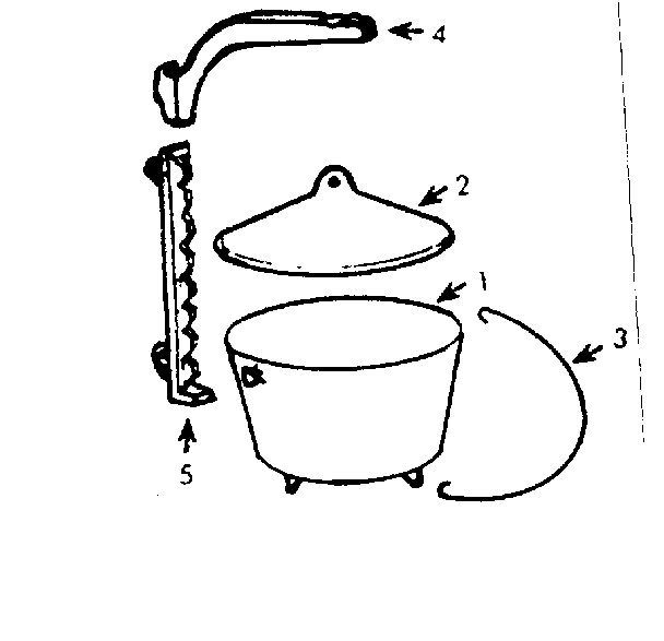 Boston bean pot with crane hook
