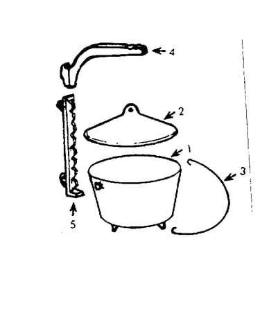 Boston bean pot with crane hook