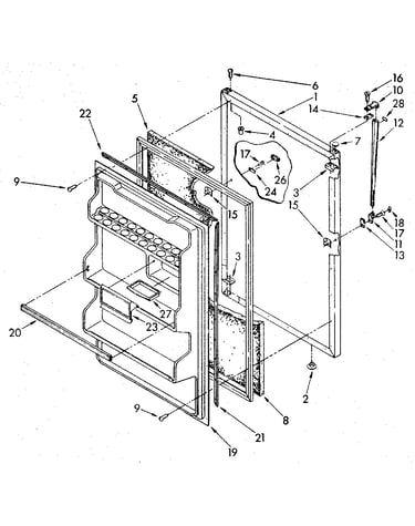 Refrigerator door