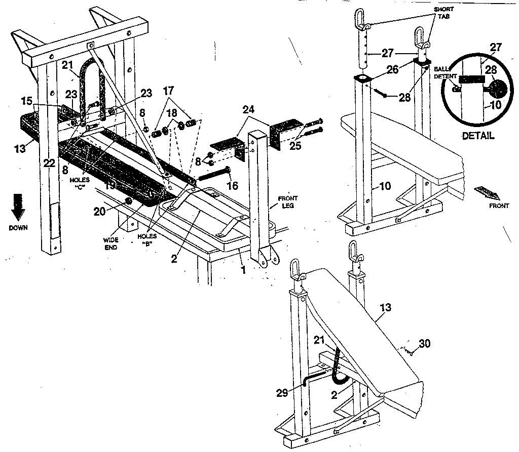 Barbell support and incline