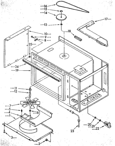 Microwave cabinet and stirrer