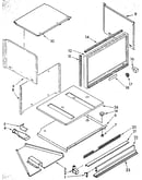 Lower electric oven cabinet and air flow