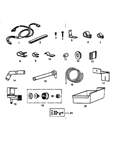 Ice maker installation parts