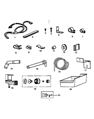 Ice maker installation parts