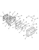 Upper oven door section