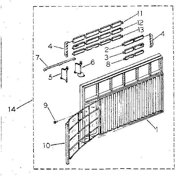 Cabinet and front panel parts