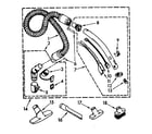 Kenmore 1162839580 hose and attachment parts diagram