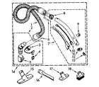Kenmore 1162839380 hose and attachment parts diagram