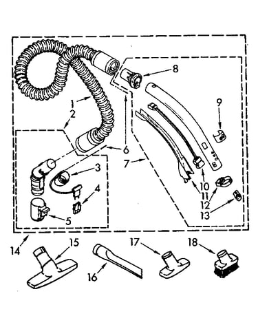 Hose and attachment parts