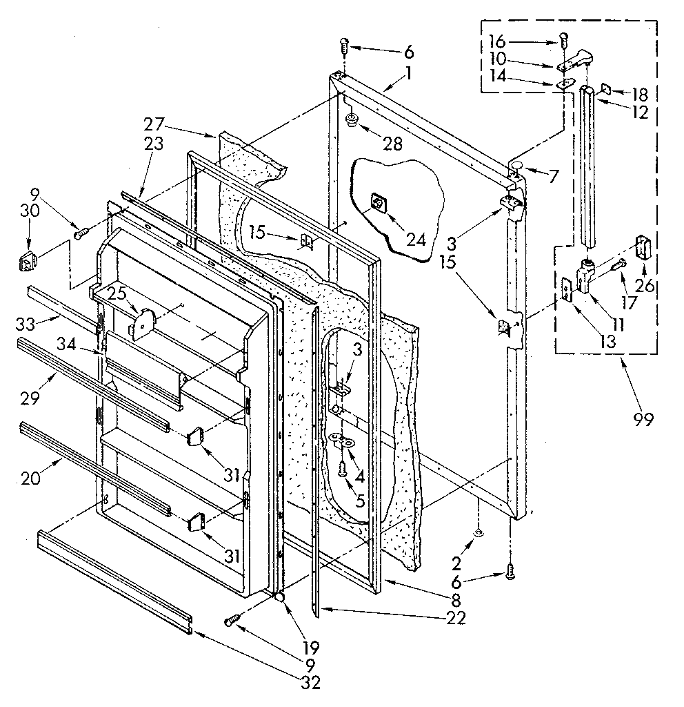 Refrigerator door