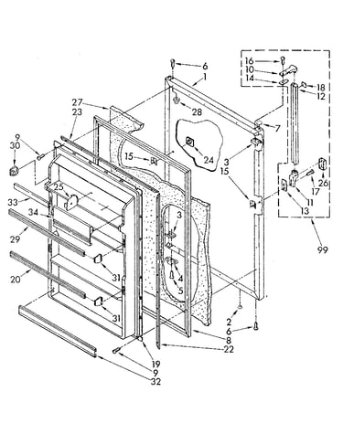 Refrigerator door