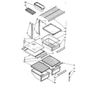 Kenmore 1068678710 shelf parts diagram