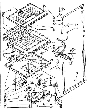 Compartment separator and control parts