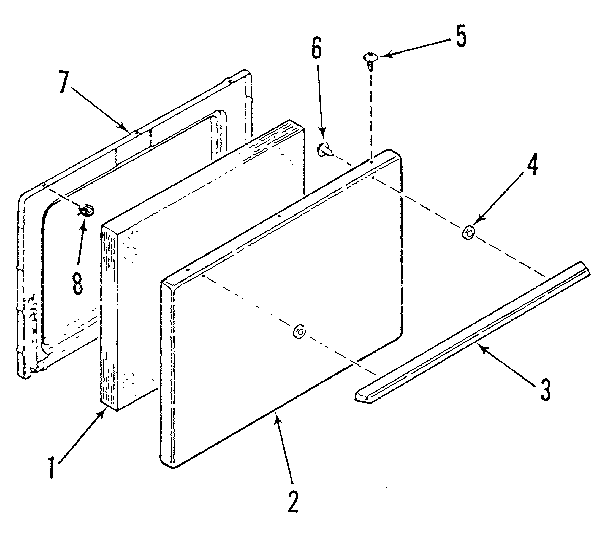 Oven door section