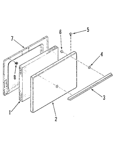 Oven door section