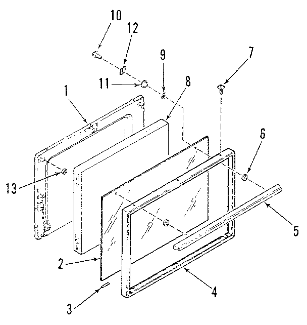 Oven door section