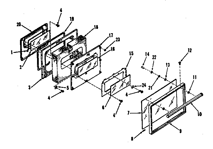 Oven door section
