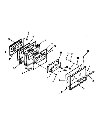 Oven door section