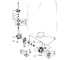 Kenmore 11081863800 brake, clutch, gearcase, motor and pump parts diagram
