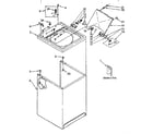 Kenmore 11081864800 top and cabinet parts diagram