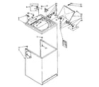 Kenmore 11082673320 top and cabinet parts diagram