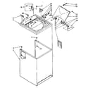 Kenmore 11082673620 top and cabinet parts diagram