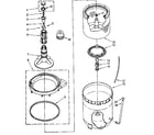 Kenmore 11082673820 agitator, basket and tub parts diagram