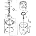 Kenmore 11082673620 agitator, basket and tub parts diagram