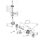 Kenmore 11082673620 brake, clutch, gearcase, motor and pump parts diagram
